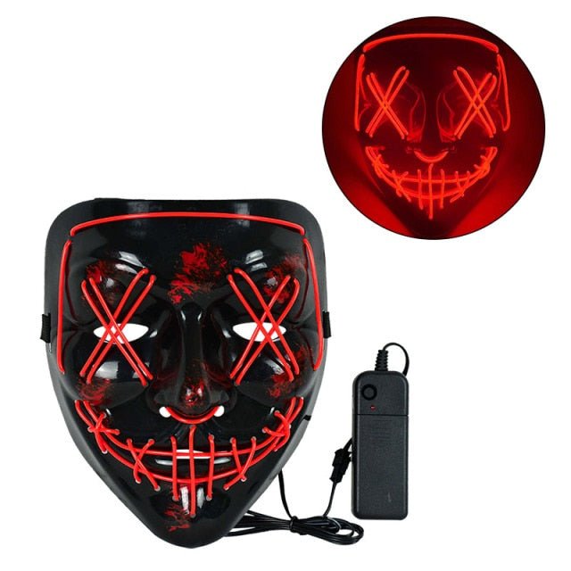 LED The Purge Neon Halloween Mask - ScentiMelti Home Fragrance, Beauty & Gifts UK