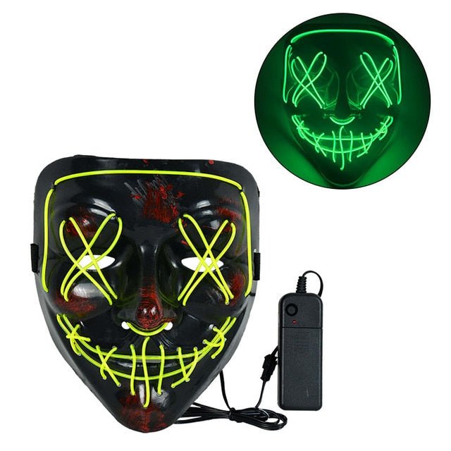 LED The Purge Neon Halloween Mask - ScentiMelti Home Fragrance, Beauty & Gifts UK