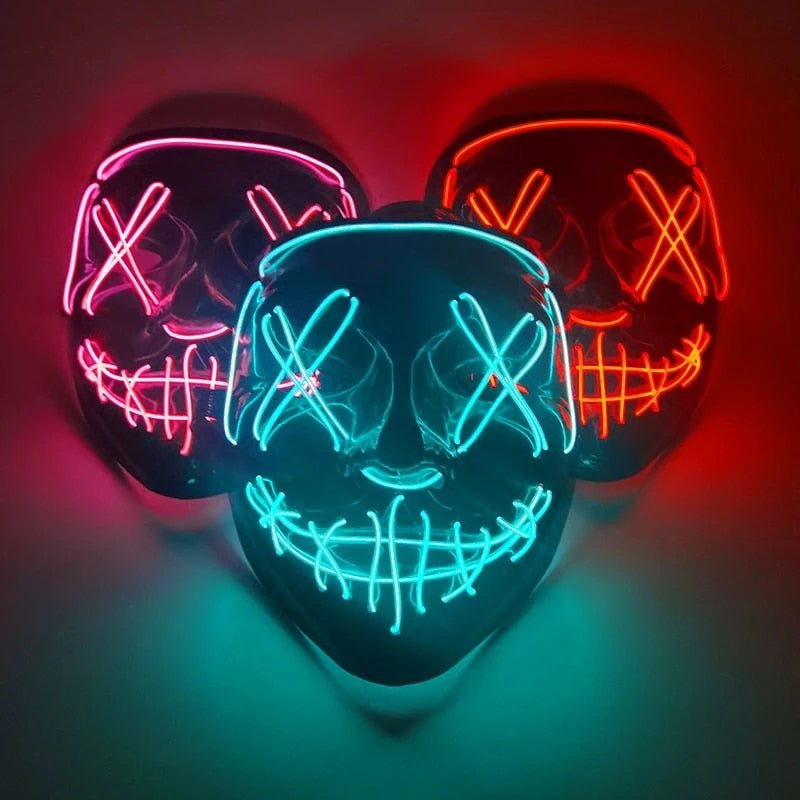 LED The Purge Neon Halloween Mask - ScentiMelti Home Fragrance, Beauty & Gifts UK