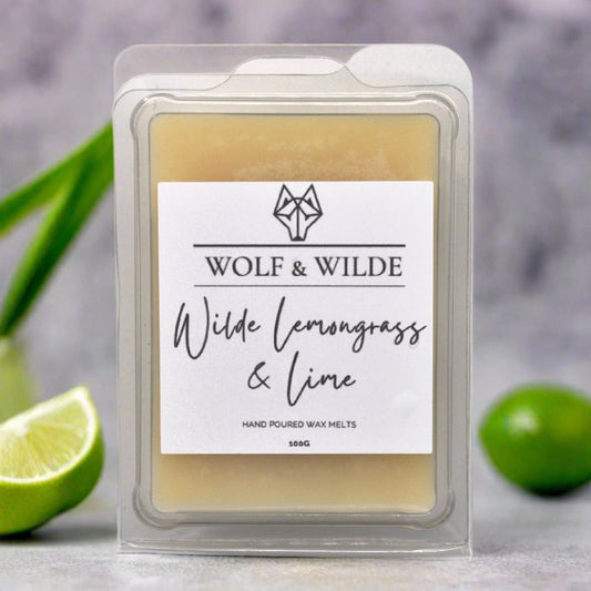 Lemongrass & Lime Soy Wax Melts 100g Wolf & Wilde ScentiMelti Wax Melts