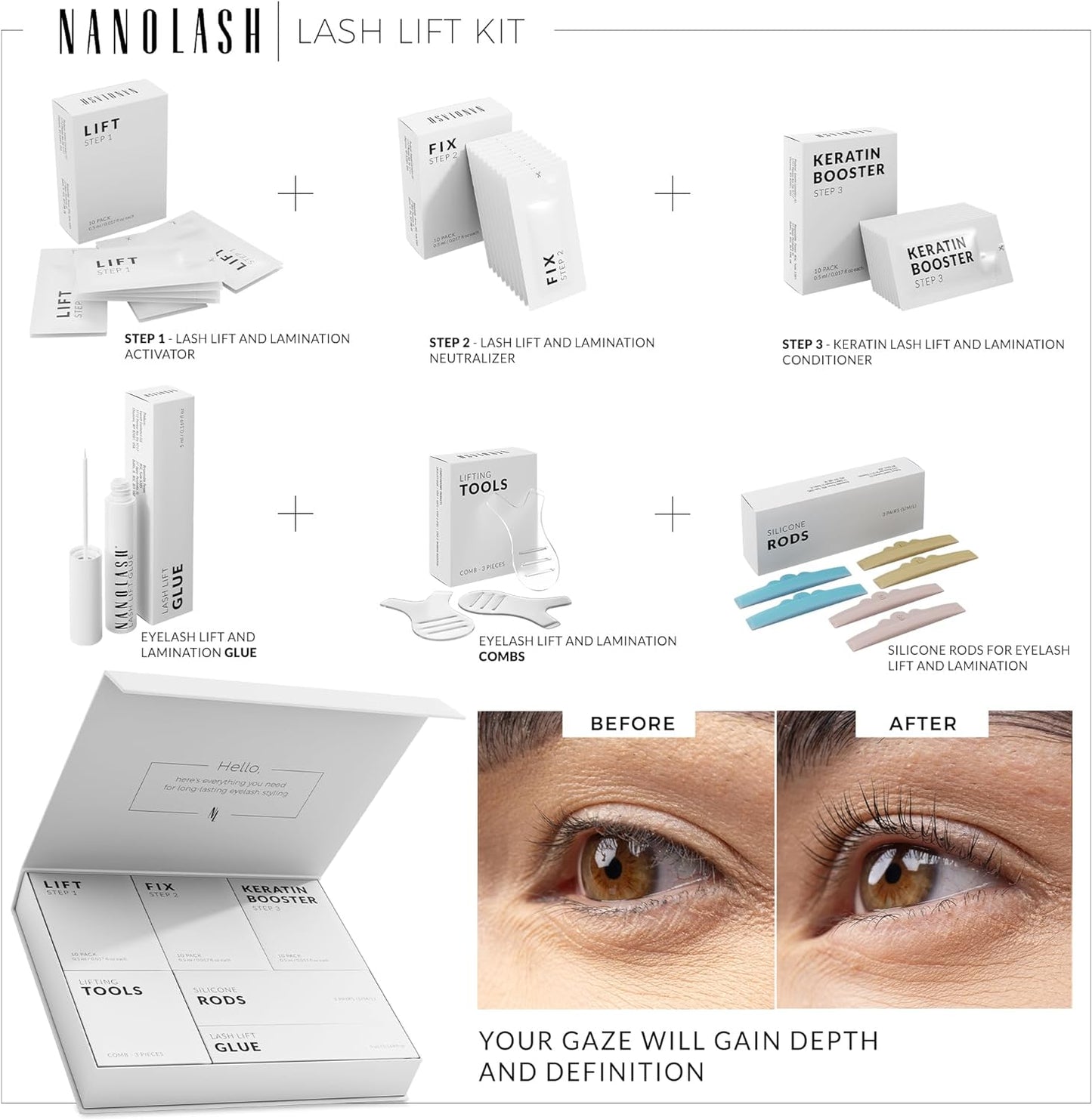 Nanolash Lash Lift Kit - professional eyelash lifting kit, DIY kit for eyelash lifting at home and in the salon, DIY eyelash lamination, lash curling kit Beauty Goddess ScentiMelti Wax Melts