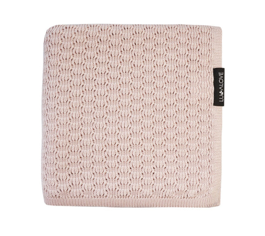 Light cellular bamboo baby blanket - Dusty pink - ScentiMelti Home Fragrance, Beauty & Gifts UK