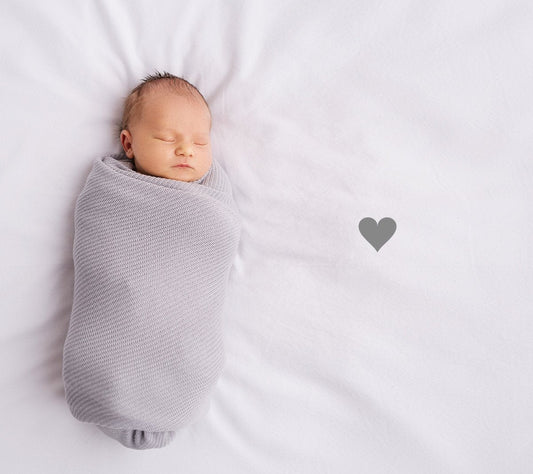 Light knitted bamboo swaddle blanket - Grey - ScentiMelti Home Fragrance, Beauty & Gifts UK