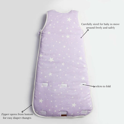 Lilac Stars Baby Sleeping Bag Cotton Passion UK ScentiMelti Wax Melts