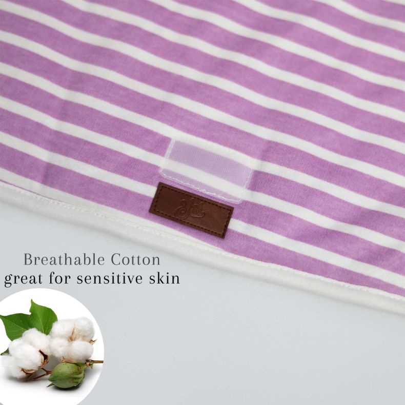 Lilac Stripes Baby Sleeping Bag Cotton Passion UK ScentiMelti Wax Melts