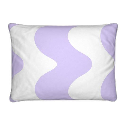 Wavy abstract velvet cushion in lavender - ScentiMelti Home Fragrance, Beauty & Gifts UK