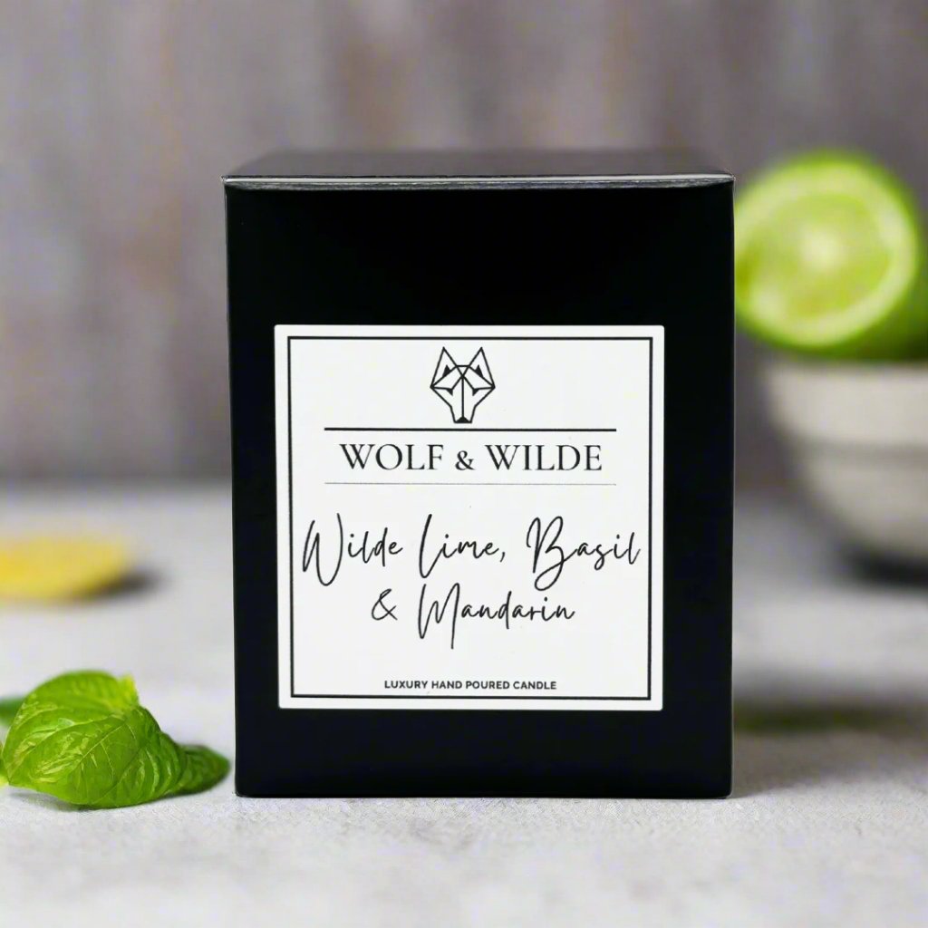 Lime, Basil & Mandarin Luxury Aromatherapy Handmade Scented Candle