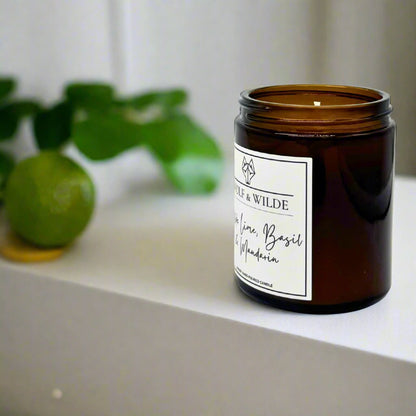 Lime, Basil & Mandarin Luxury Aromatherapy Handmade Scented Candle