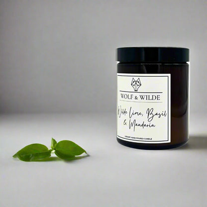 Lime, Basil & Mandarin Luxury Aromatherapy Handmade Scented Candle