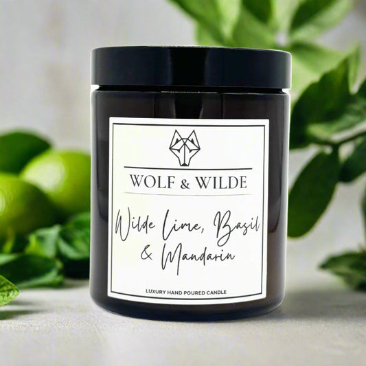 Lime, Basil & Mandarin Luxury Aromatherapy Handmade Scented Candle