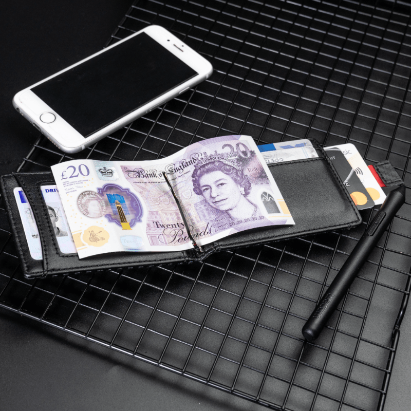 RFID Money Clip Card Holder Black Wallet - ScentiMelti Home Fragrance, Beauty & Gifts UK