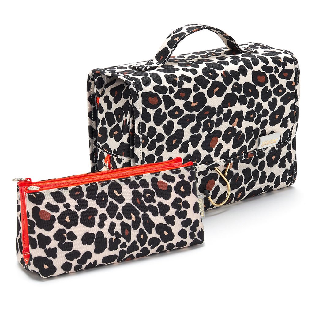 'Emma' 3 in 1 Hanging Wash Bag in Leopard Tan - ScentiMelti Home Fragrance, Beauty & Gifts UK