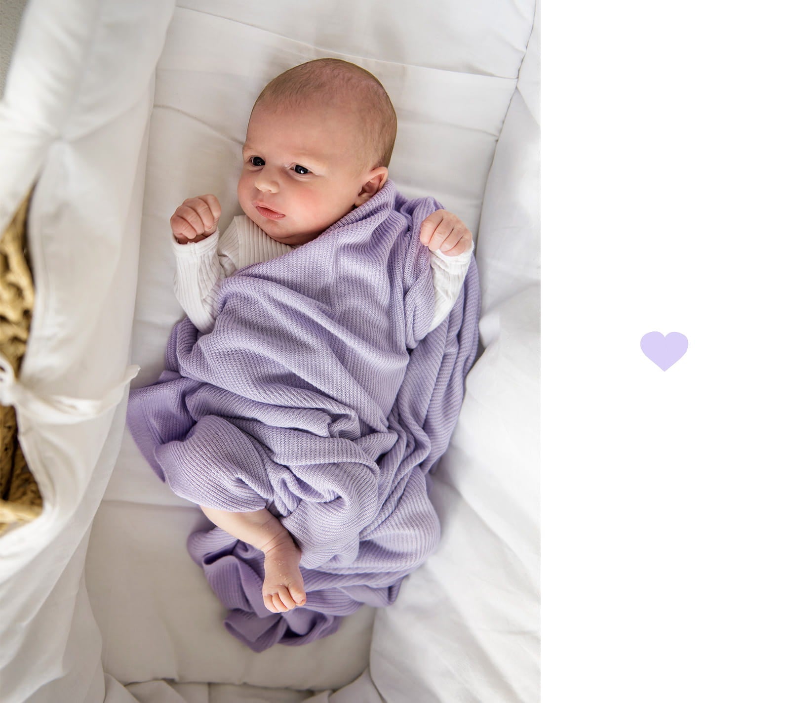 Light knitted bamboo swaddle blanket - Lavender - ScentiMelti Home Fragrance, Beauty & Gifts UK