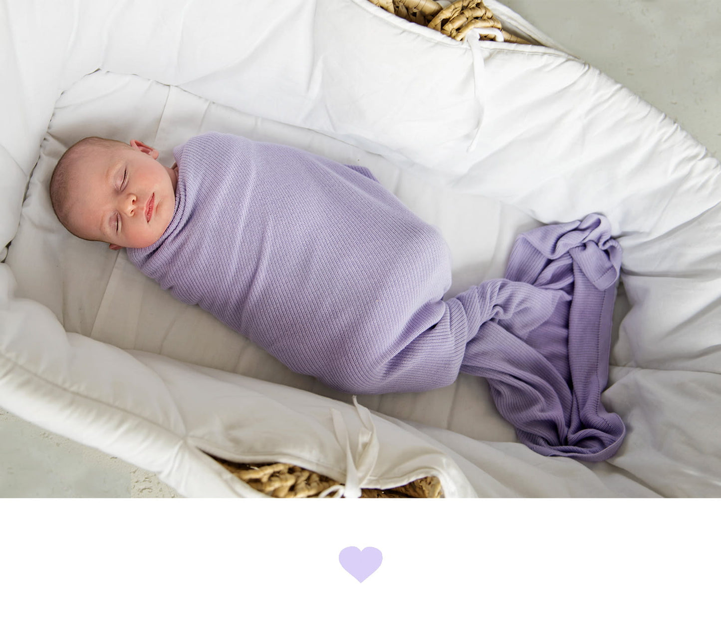 Light knitted bamboo swaddle blanket - Lavender - ScentiMelti Home Fragrance, Beauty & Gifts UK