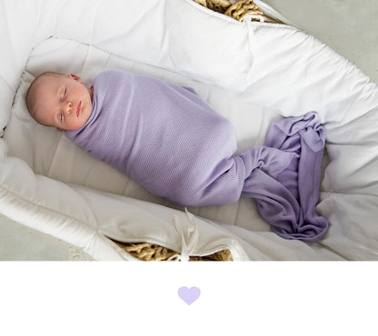 Light knitted bamboo swaddle blanket - Lavender - ScentiMelti Home Fragrance, Beauty & Gifts UK