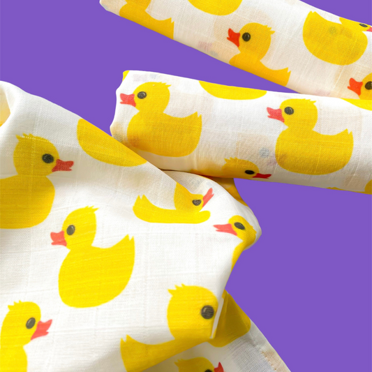 Muslin Square Baby Burp Cloth - Set of 3 - Yellow Rubber Duck geople home & baby london ScentiMelti Wax Melts