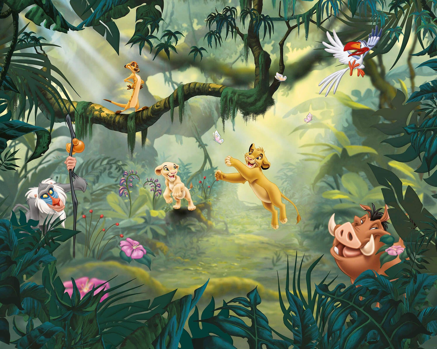 Disney Lion King Hakuna Matata Jungle Non-Woven Wallpaper Mural  350 cm x 280 cm | 137" x 110" - ScentiMelti Home Fragrance, Beauty & Gifts UK