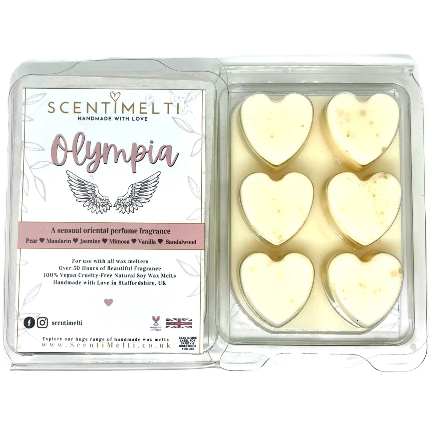 Olympia Perfume Heart Clamshell Wax Melts - ScentiMelti  Olympia Perfume Heart Clamshell Wax Melts