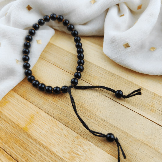 Large Matt Black Beads Daily Unisex Adjustable Yoga Meditation Bracelet - ScentiMelti Home Fragrance, Beauty & Gifts UK