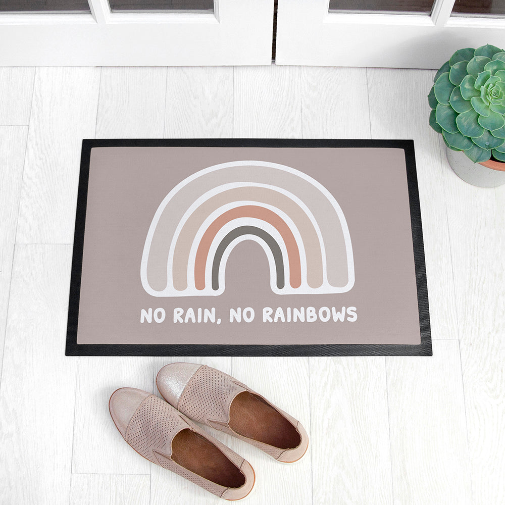 Personalised Neutral Rainbow Doormat - ScentiMelti Home Fragrance, Beauty & Gifts UK