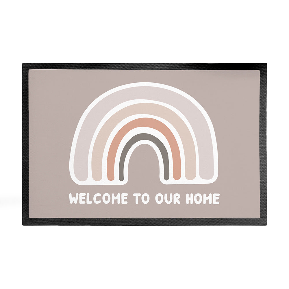 Personalised Neutral Rainbow Doormat - ScentiMelti Home Fragrance, Beauty & Gifts UK