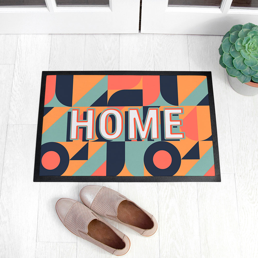 Personalised Retro Pattern Doormat - ScentiMelti Home Fragrance, Beauty & Gifts UK