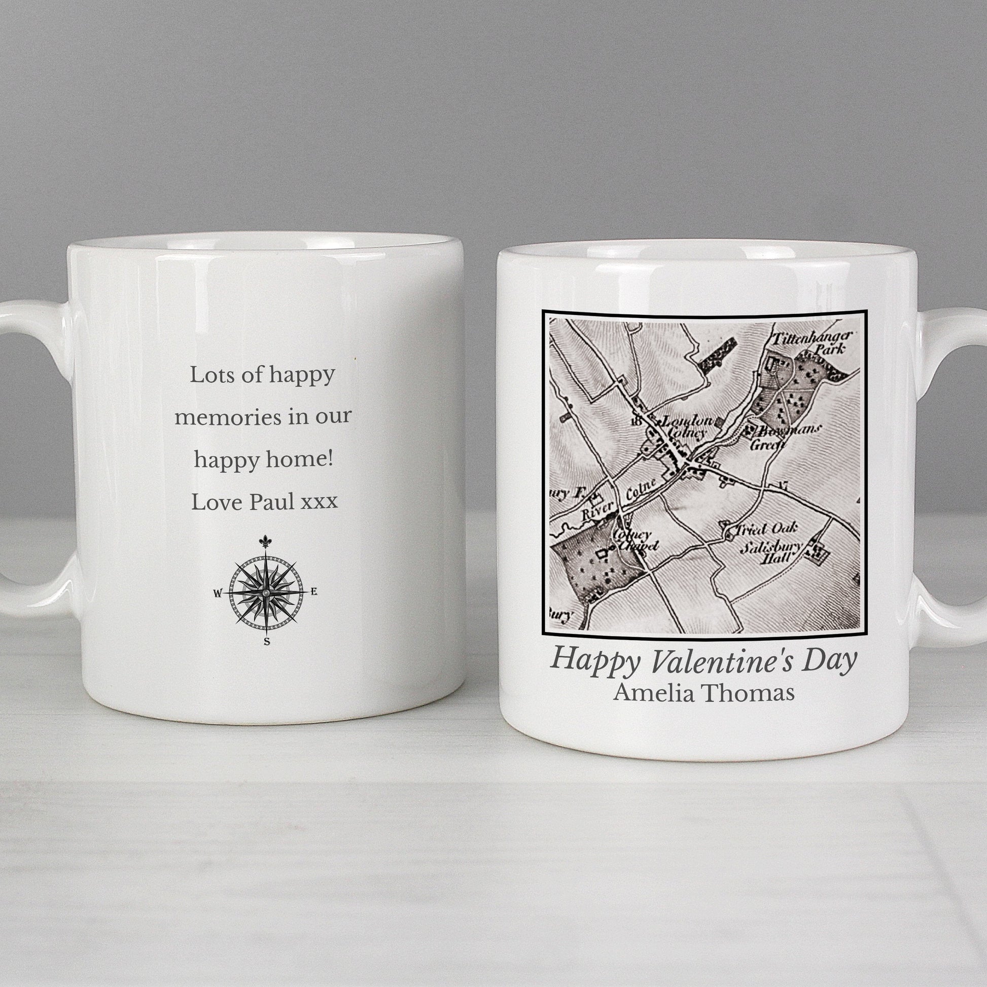 Personalised 1805 - 1874 Old Series Map Compass Mug Gifts Finder ScentiMelti Wax Melts