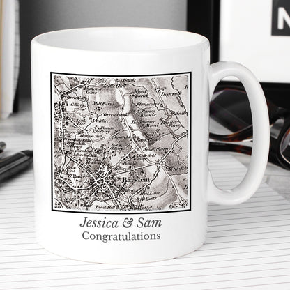 Personalised 1805 - 1874 Old Series Map Compass Mug Gifts Finder ScentiMelti Wax Melts