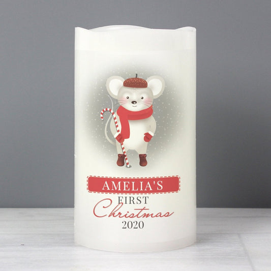 Personalised '1st Christmas' Mouse Nightlight LED Candle Gifts Finder ScentiMelti Wax Melts