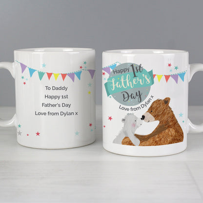 Personalised 1st Father's Day Daddy Bear Mug Gifts Finder ScentiMelti Wax Melts