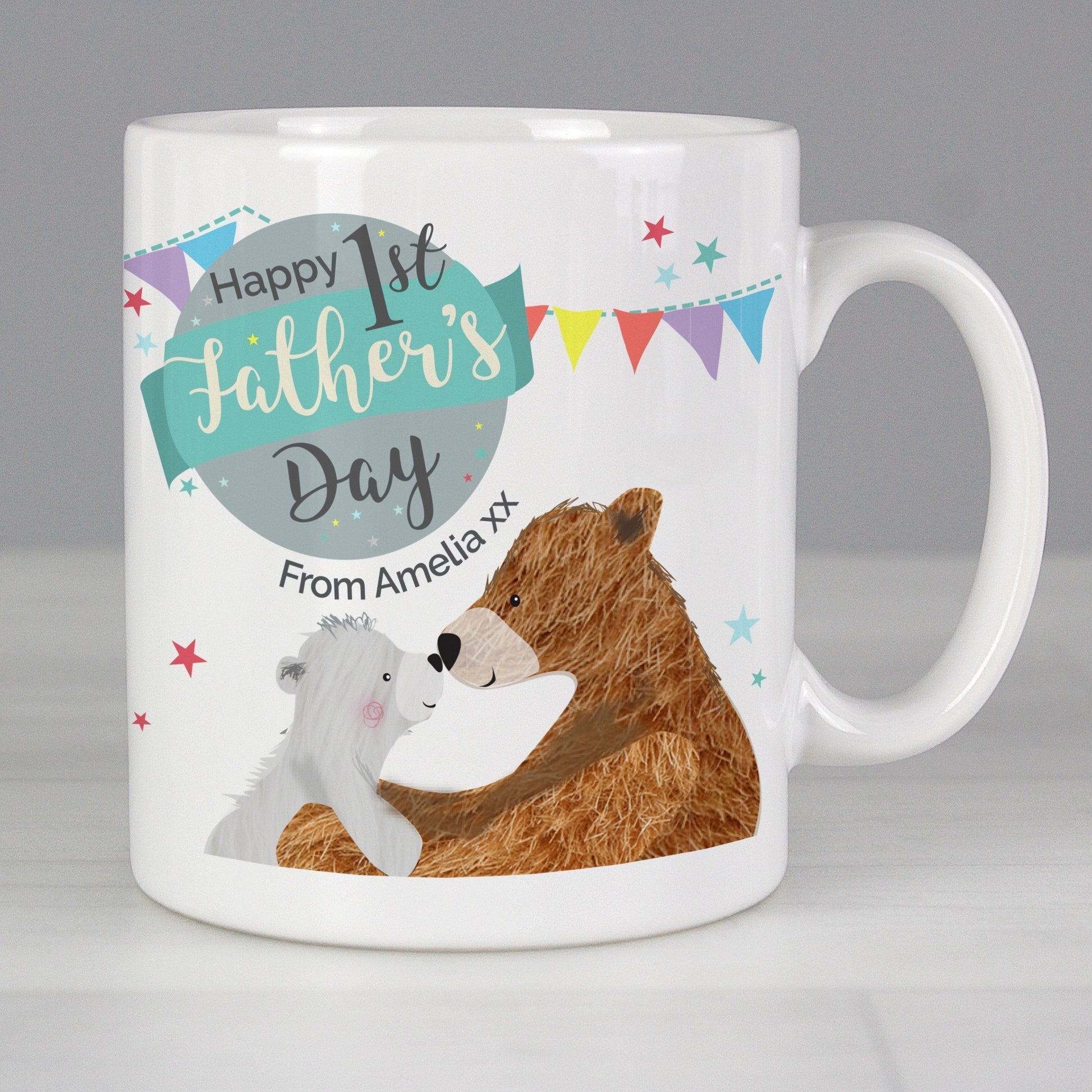 Personalised 1st Father's Day Daddy Bear Mug Gifts Finder ScentiMelti Wax Melts