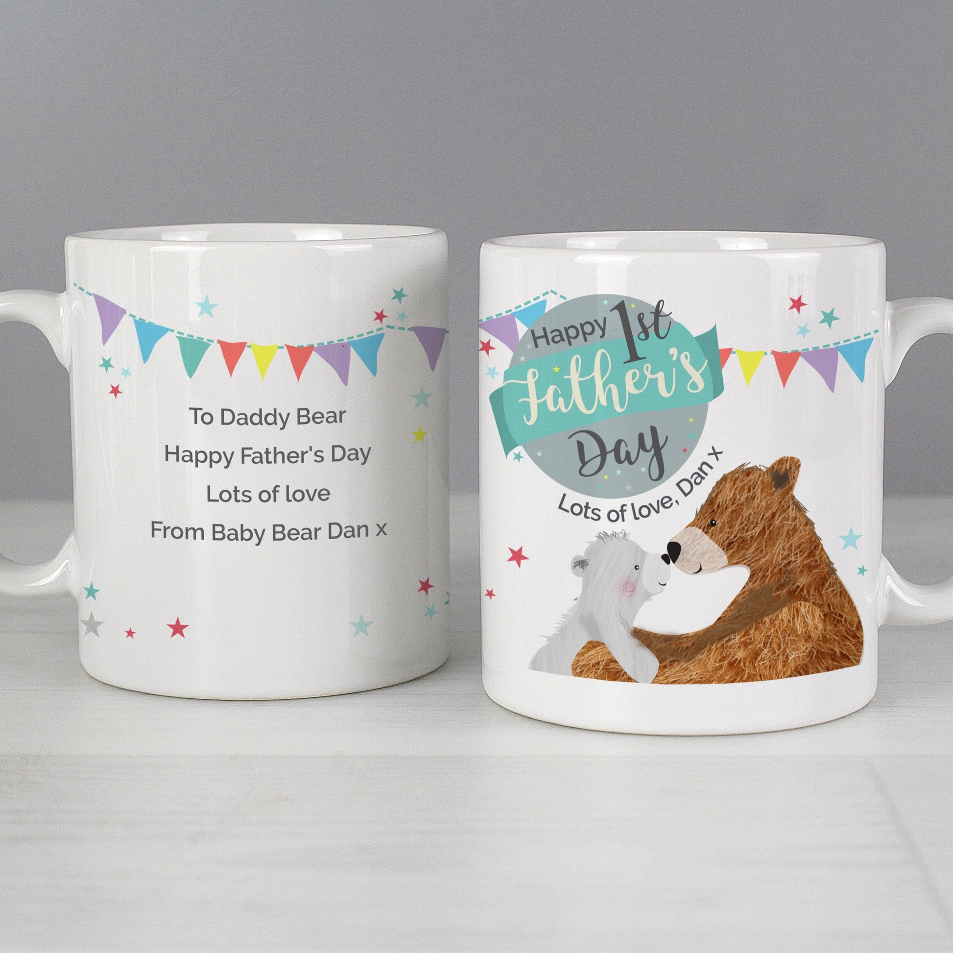 Personalised 1st Father's Day Daddy Bear Mug Gifts Finder ScentiMelti Wax Melts