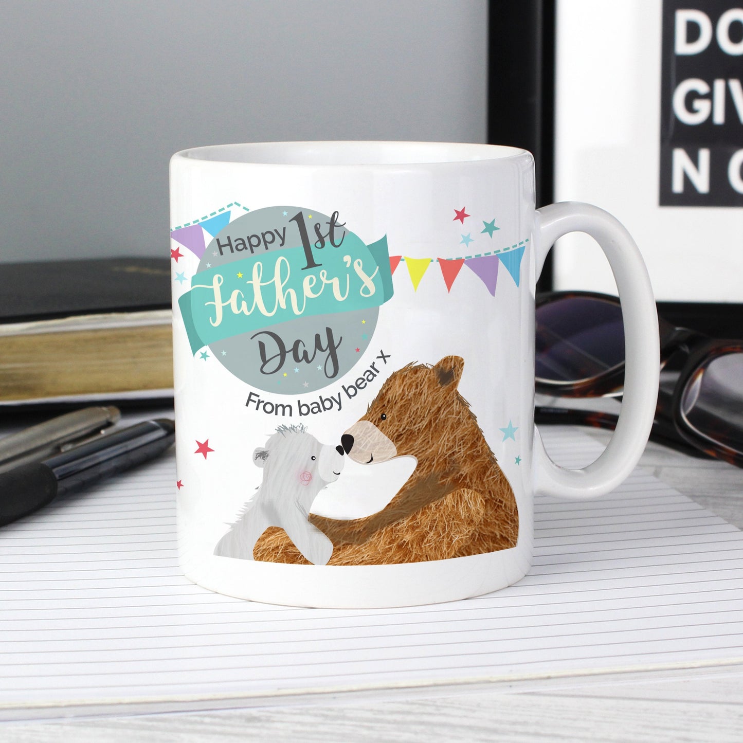 Personalised 1st Father's Day Daddy Bear Mug Gifts Finder ScentiMelti Wax Melts