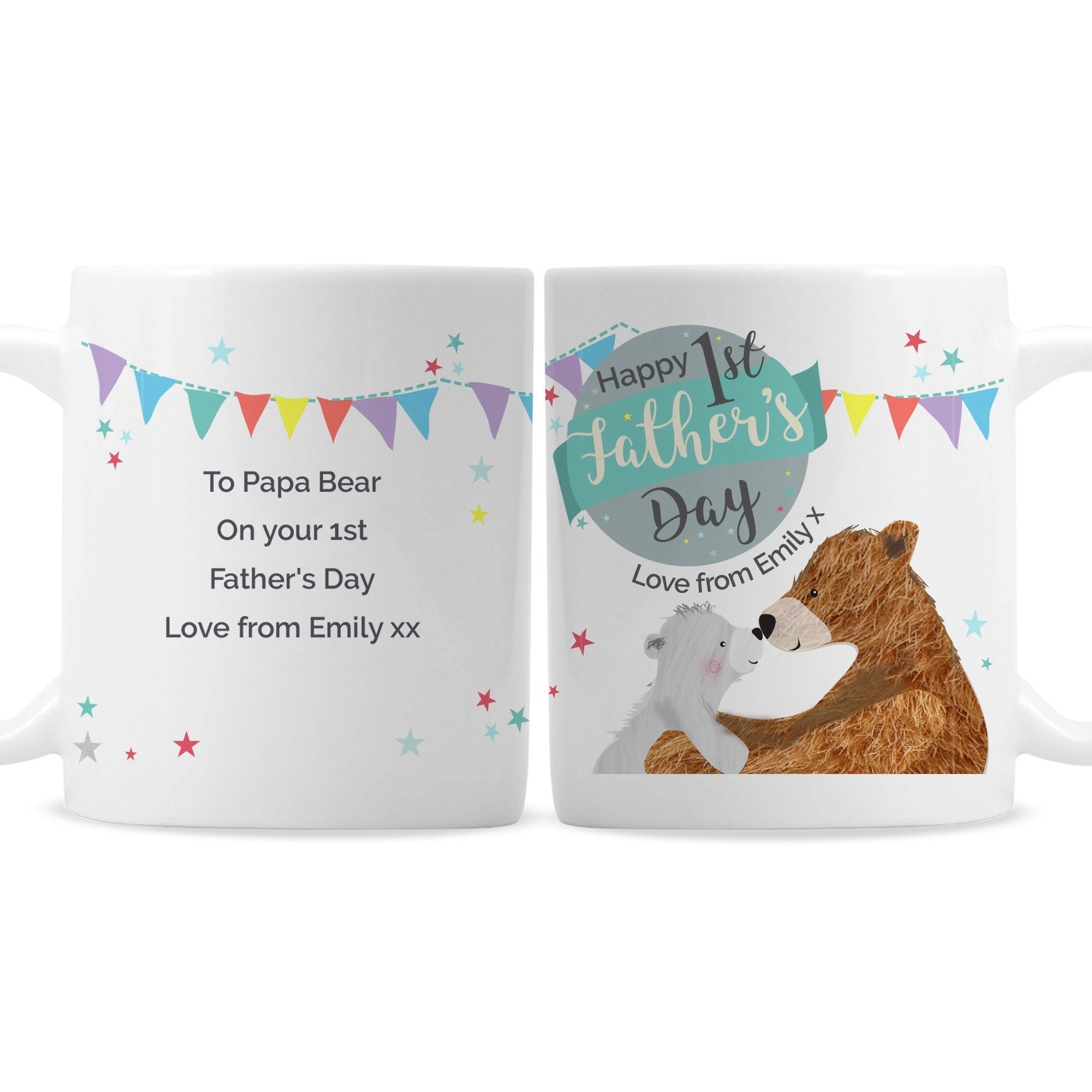 Personalised 1st Father's Day Daddy Bear Mug Gifts Finder ScentiMelti Wax Melts