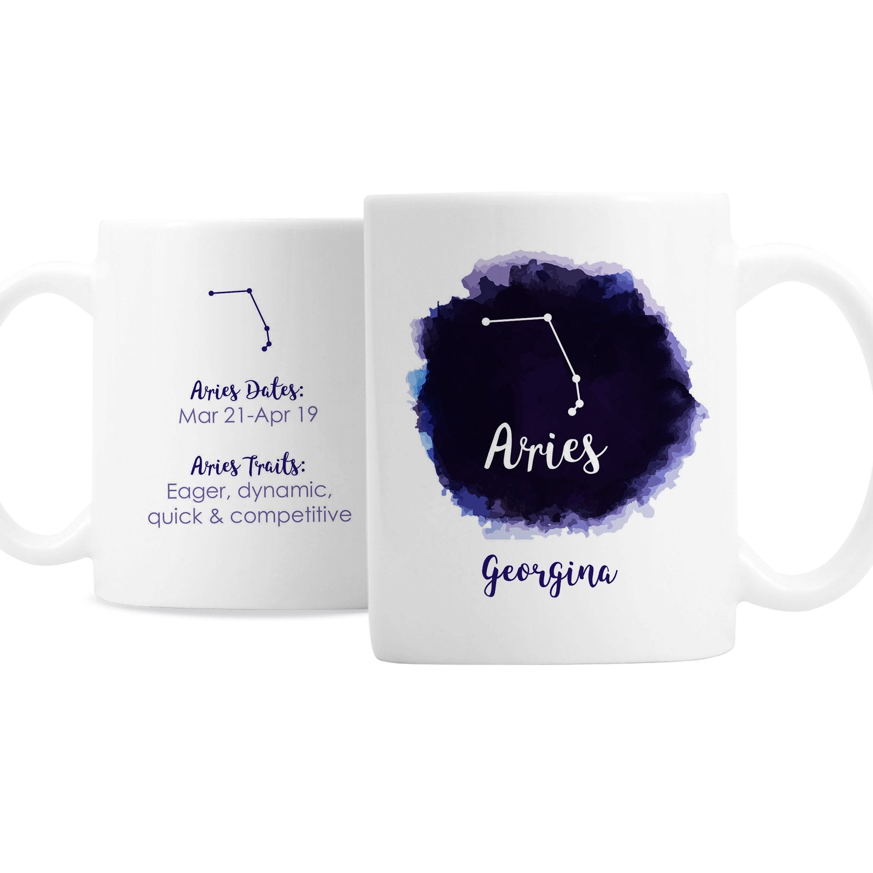 Personalised Aries Zodiac Star Sign Mug (March 20th-April 19th) Gifts Finder ScentiMelti Wax Melts