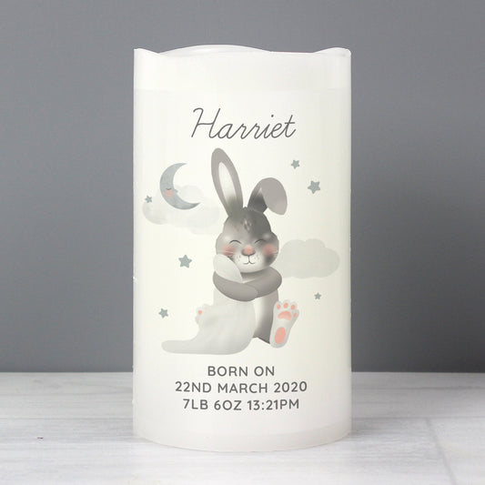 Personalised Baby Bunny LED Candle Gifts Finder ScentiMelti Wax Melts