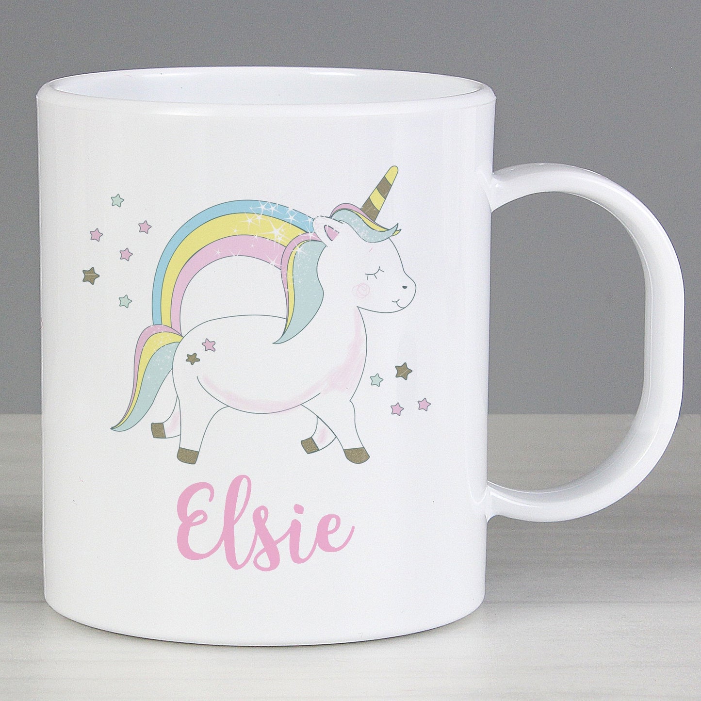 Personalised Baby Unicorn Plastic Mug Gifts Finder ScentiMelti Wax Melts