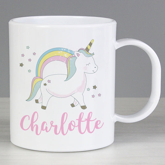 Personalised Baby Unicorn Plastic Mug Gifts Finder ScentiMelti Wax Melts