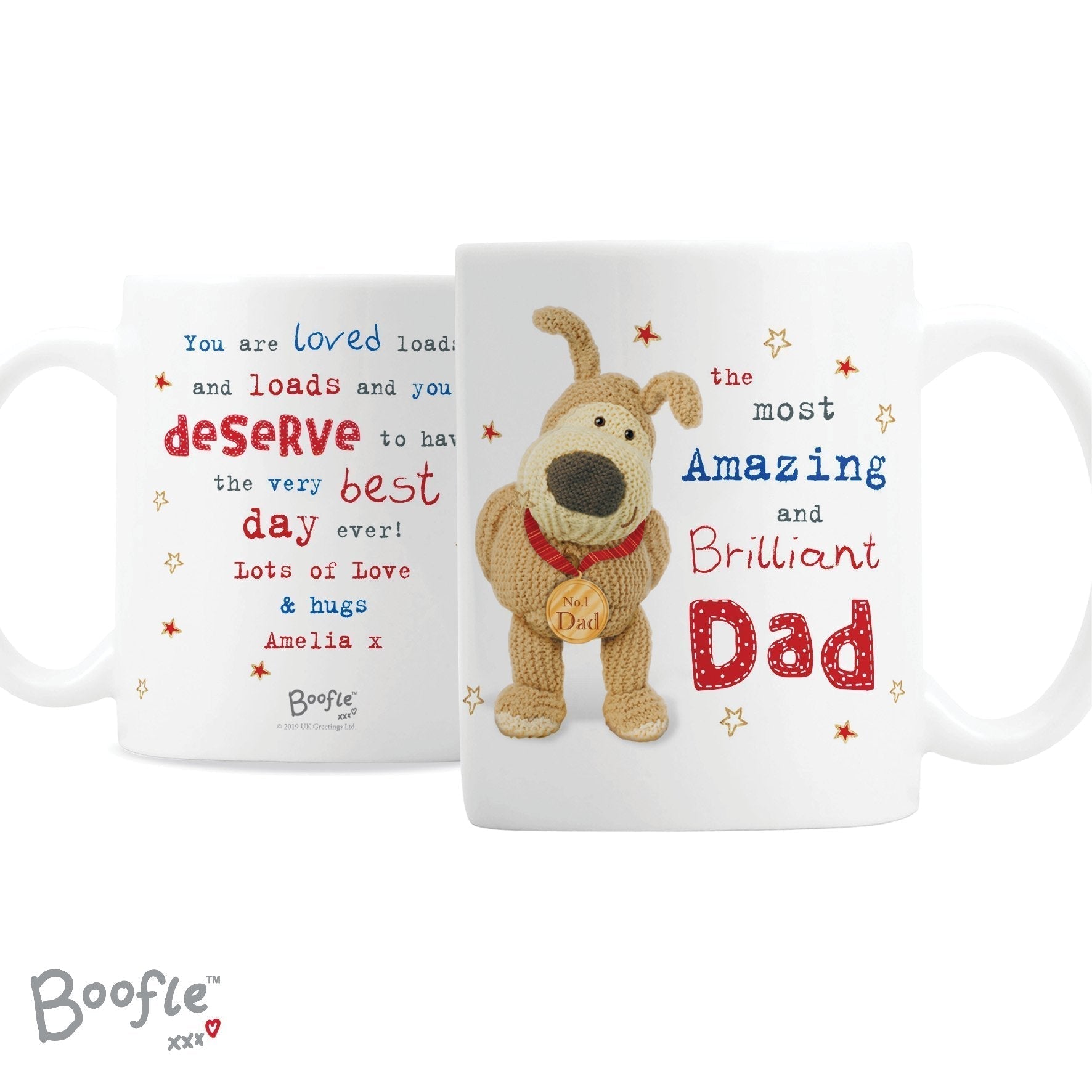 Personalised Boofle Medal Mug Gifts Finder ScentiMelti Wax Melts