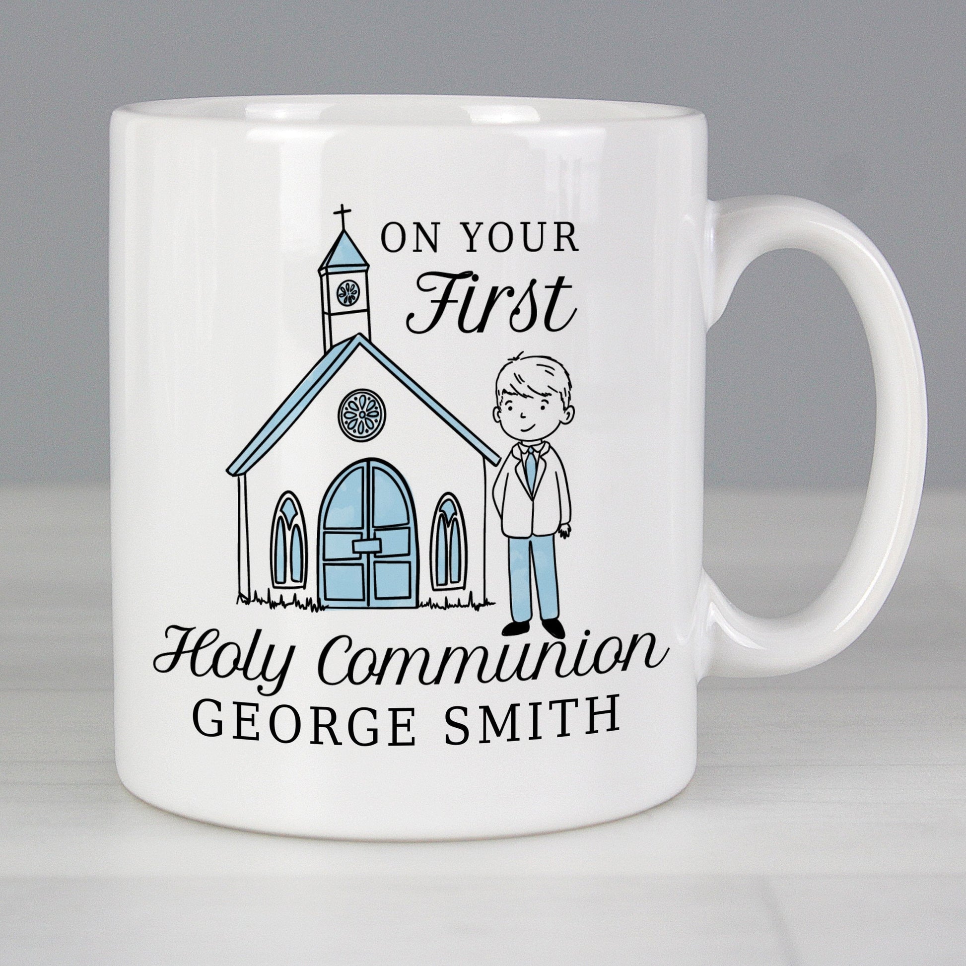 Personalised Boys First Holy Communion Mug Gifts Finder ScentiMelti Wax Melts