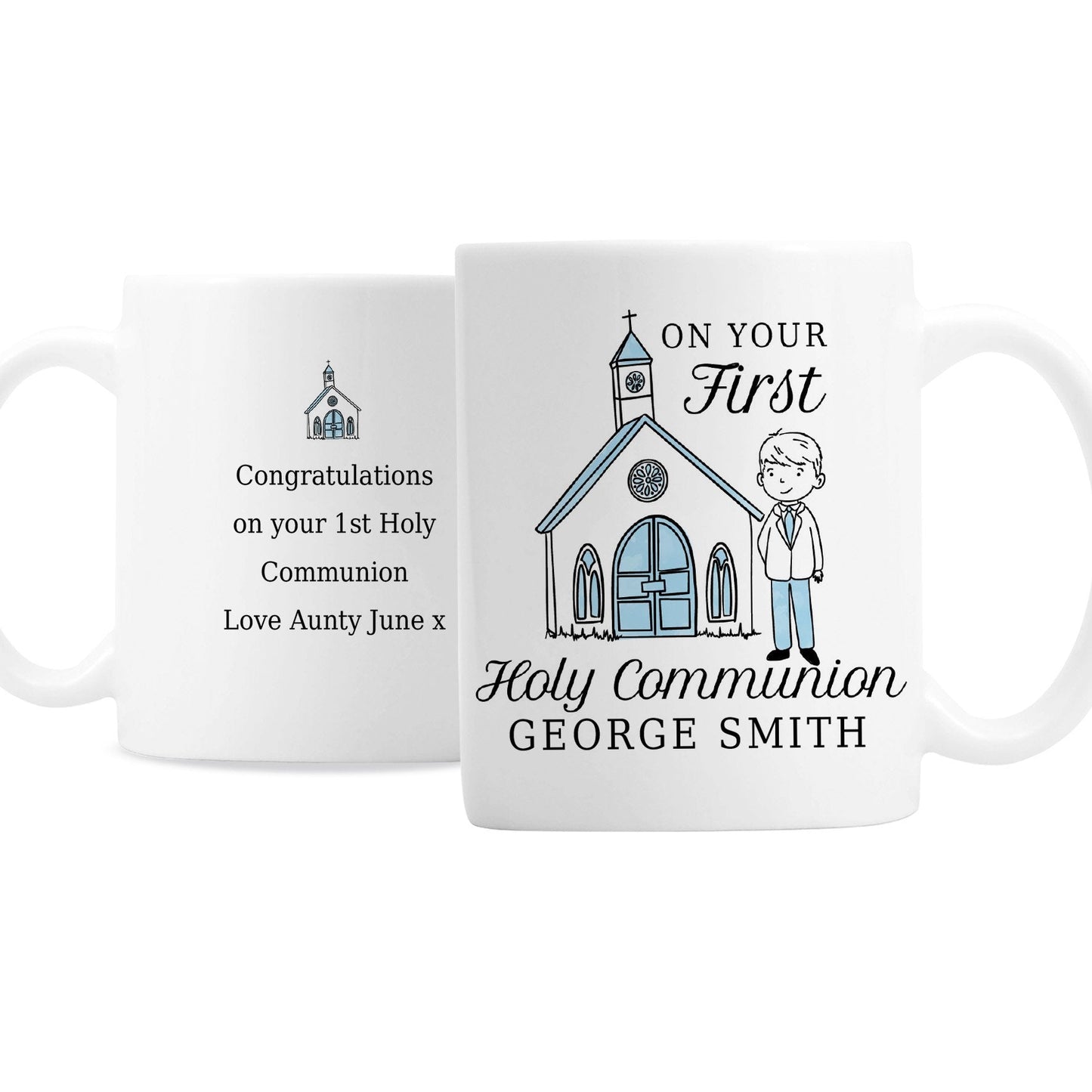 Personalised Boys First Holy Communion Mug Gifts Finder ScentiMelti Wax Melts