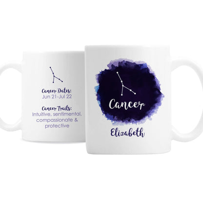 Personalised Cancer Zodiac Star Sign Mug (June 21st - July 22nd) Gifts Finder ScentiMelti Wax Melts