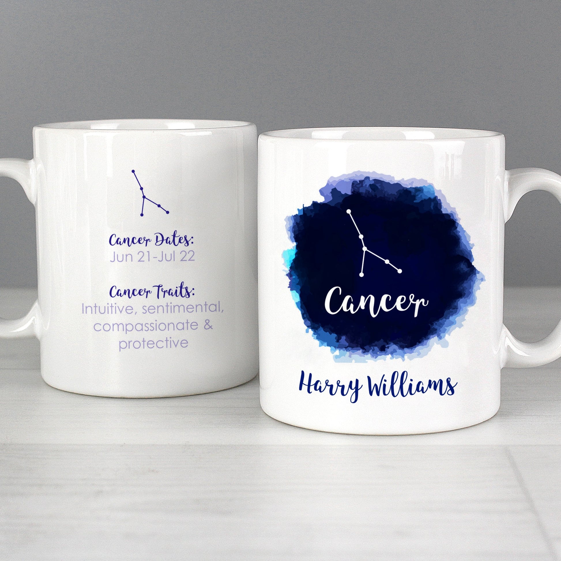 Personalised Cancer Zodiac Star Sign Mug (June 21st - July 22nd) Gifts Finder ScentiMelti Wax Melts