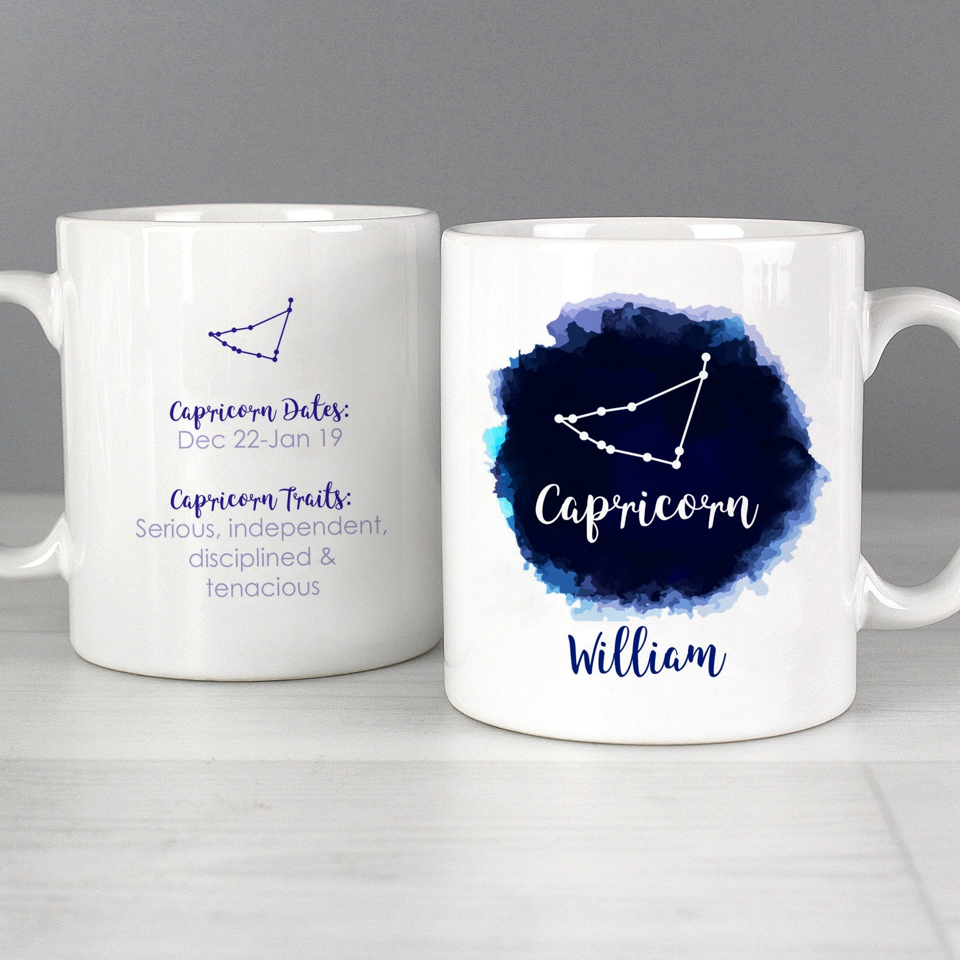 Personalised Capricorn Zodiac Star Sign Mug (December 22nd - 19th January) Gifts Finder ScentiMelti Wax Melts