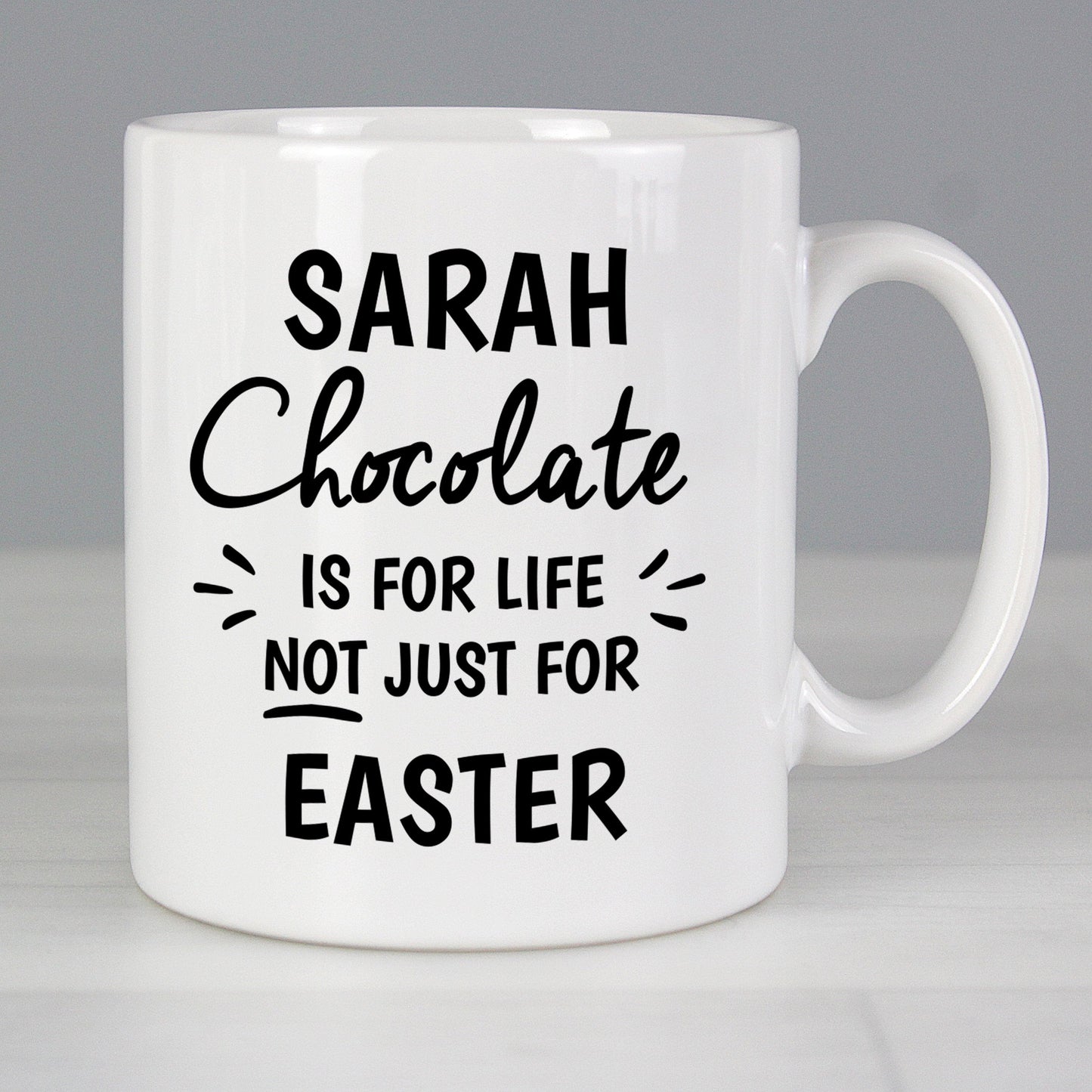 Personalised Chocolate Is For Life Mug Gifts Finder ScentiMelti Wax Melts