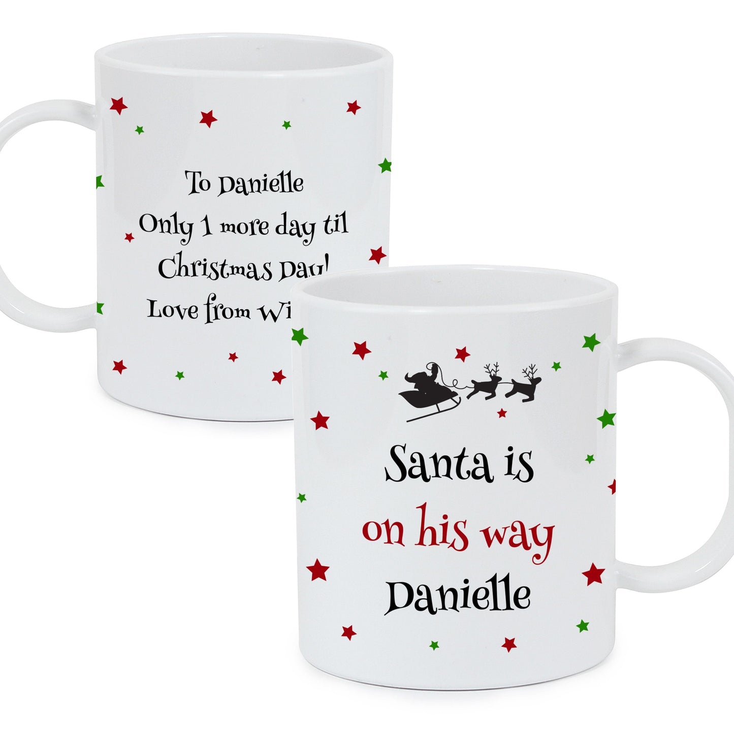 Personalised Christmas Eve Plastic Mug Gifts Finder ScentiMelti Wax Melts