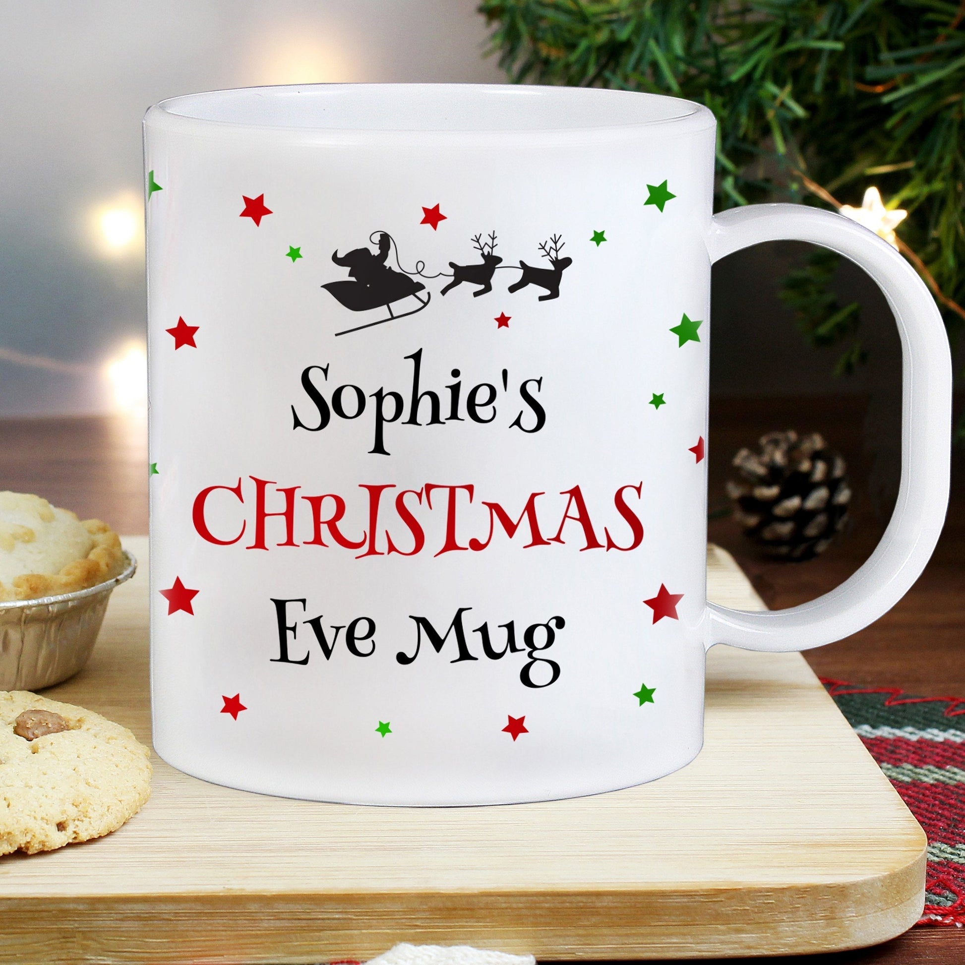 Personalised Christmas Eve Plastic Mug Gifts Finder ScentiMelti Wax Melts