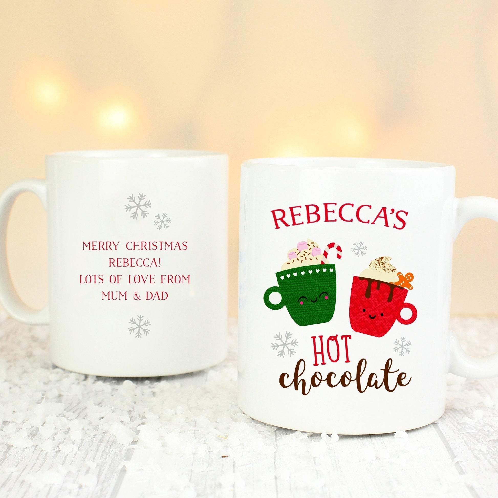 Personalised Cute Christmas Hot Chocolate Mug Gifts Finder ScentiMelti Wax Melts