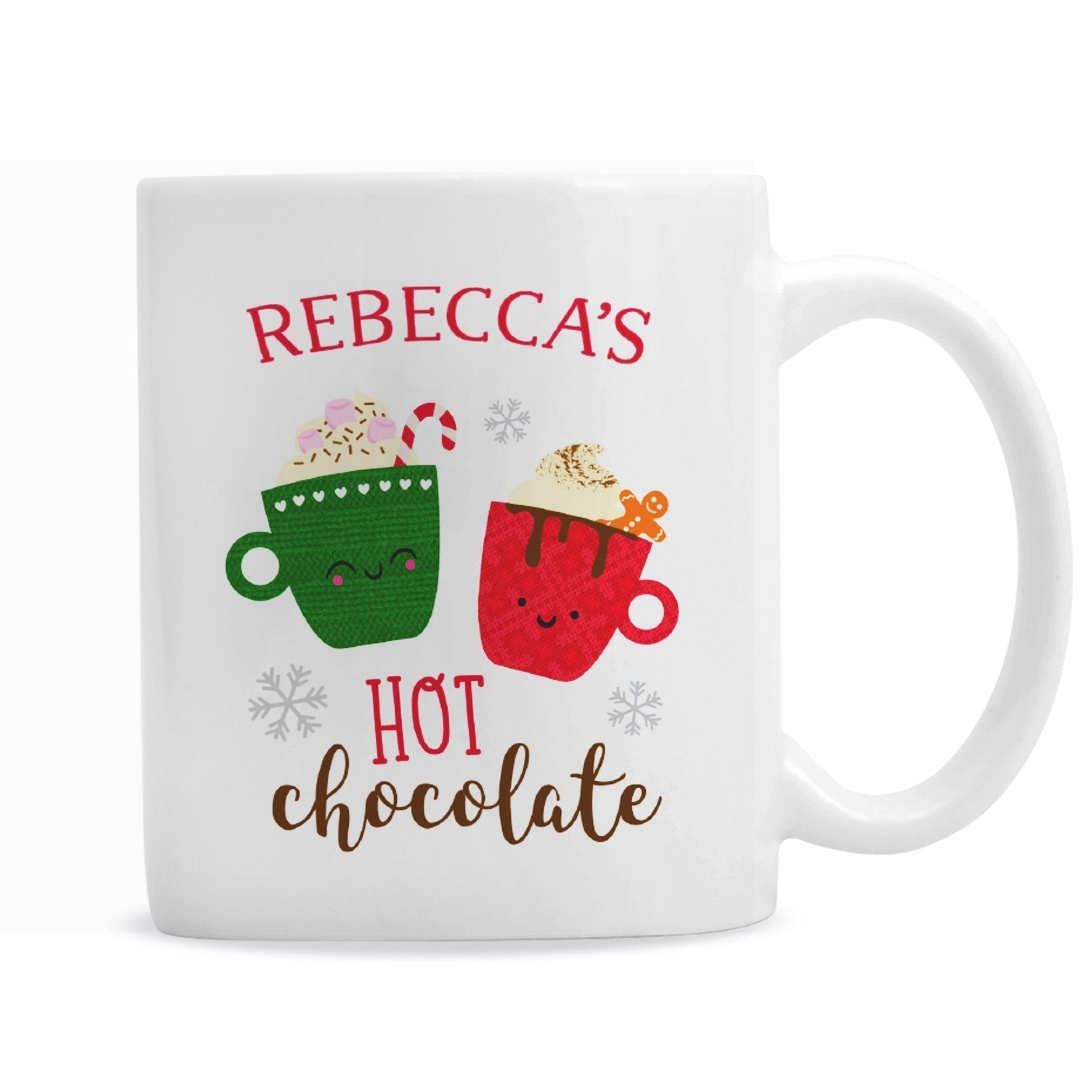 Personalised Cute Christmas Hot Chocolate Mug Gifts Finder ScentiMelti Wax Melts