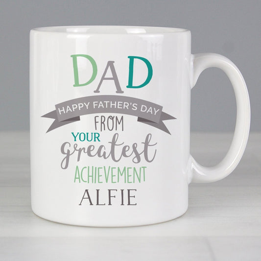 Personalised 'Dad's Greatest Achievement' Mug Gifts Finder ScentiMelti Wax Melts